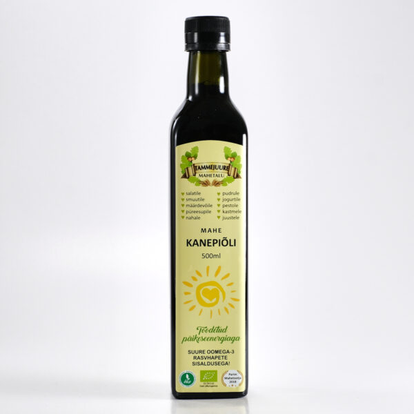 Kanepiseemneõli 500ml Tammejuure Mahetalu